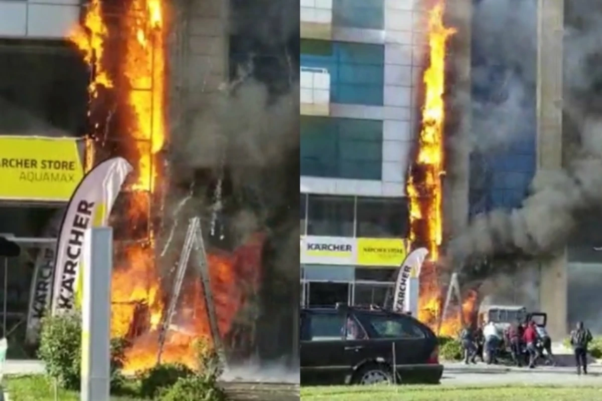 В Баку загорелся магазин - ВИДЕО
