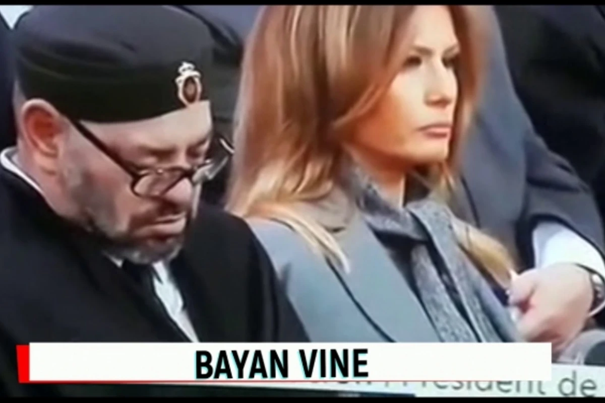 Зато спал с Меланьей Трамп. Король Марокко уснул во время речи Макрона в Париже - ВИДЕО