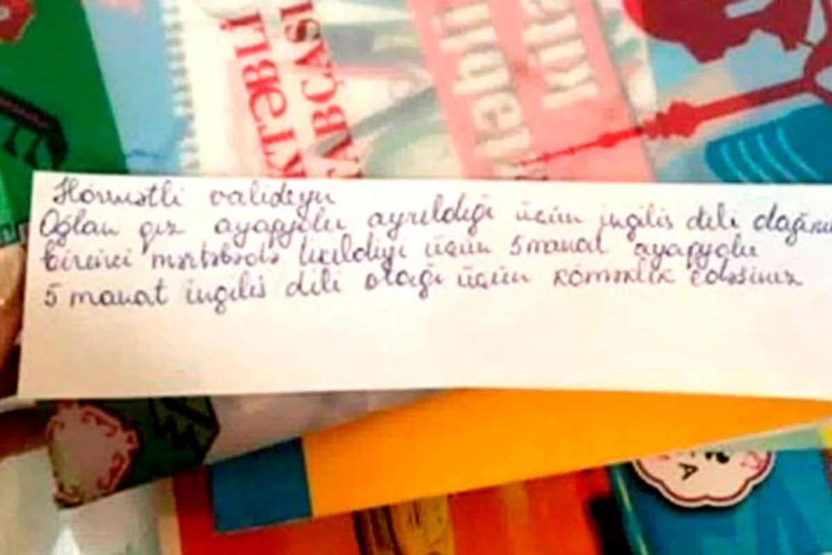 “10 manat köməklik edin” - Müəllimdən valideynə məktub