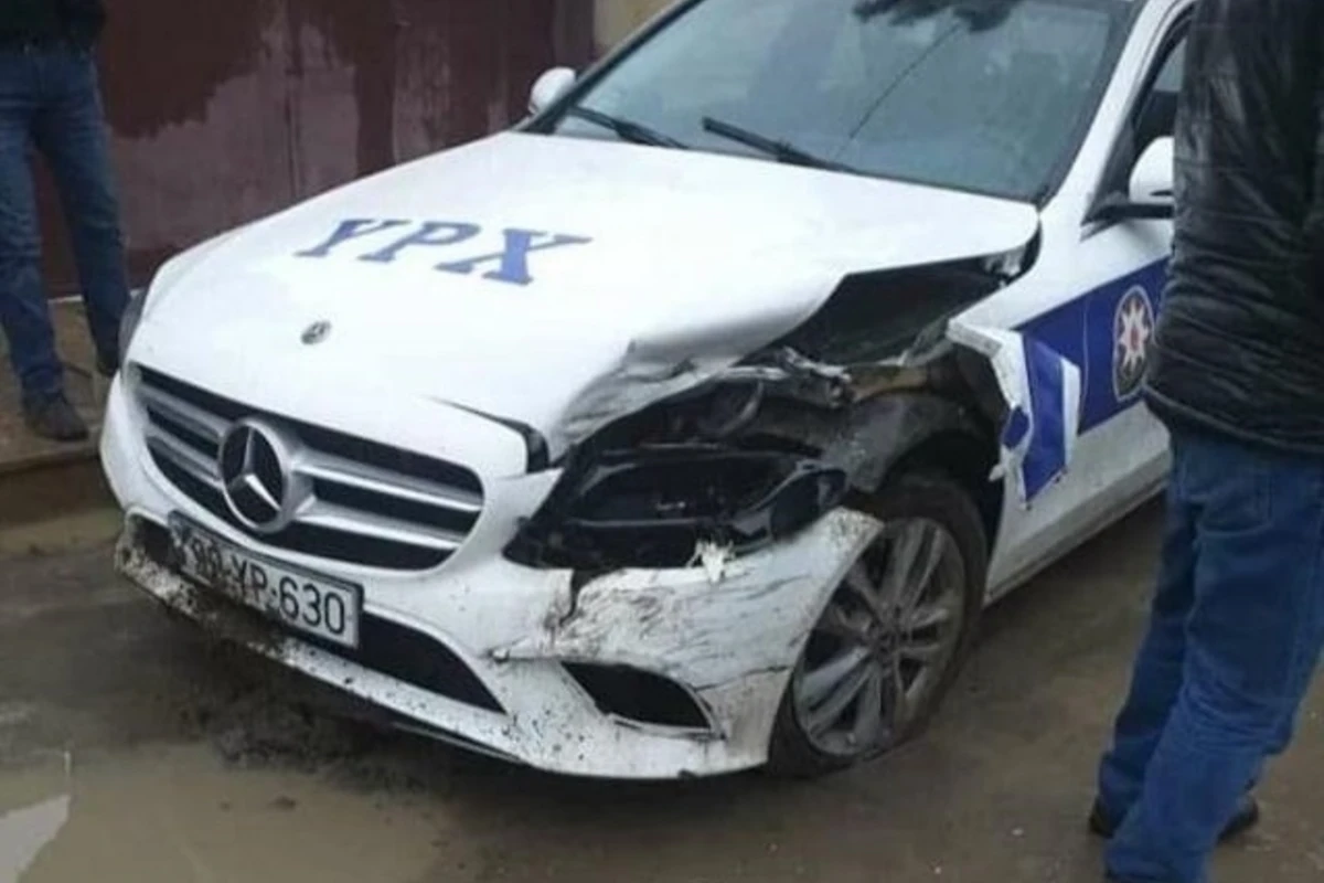 Момент аварии с участием автомобиля ГДП в Азербайджане попал на ВИДЕО