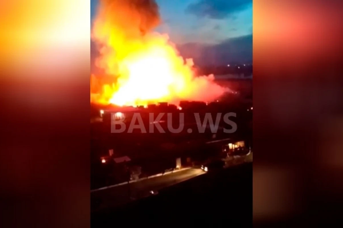 Bayram tonqalı böyük yanğına səbəb oldu – VİDEO