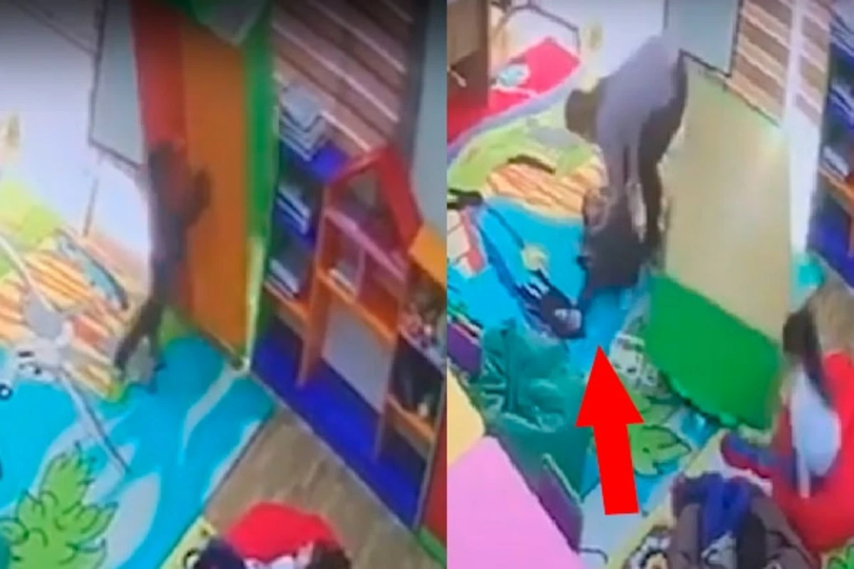 В Доме молодежи в Баку на 4-летнего ребенка упал шкаф - ВИДЕО