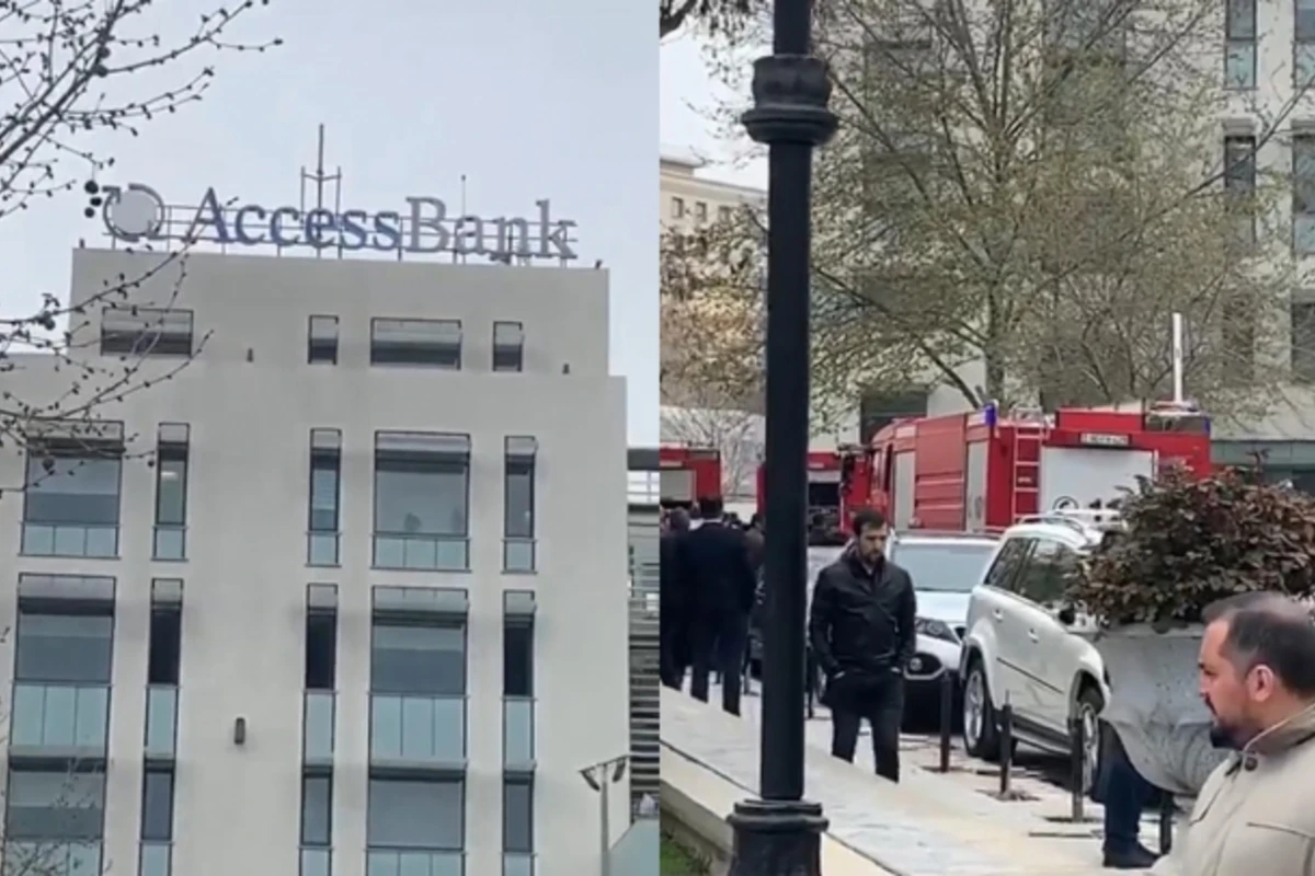 AccessBankın baş ofisində tüstülənmə - 5 nəfər zərər çəkdi (VİDEO)