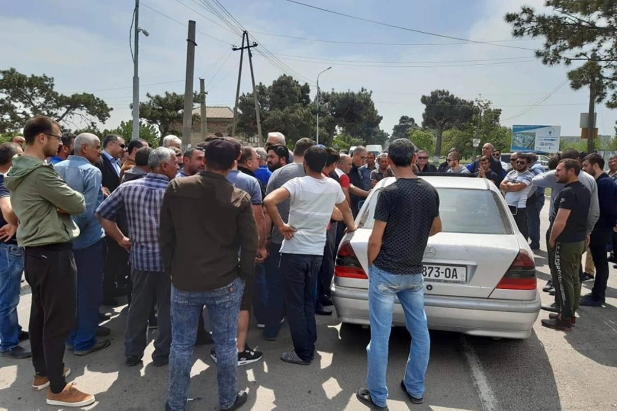 Проживающие в Грузии азербайджанцы провели акцию протеста - ФОТО 