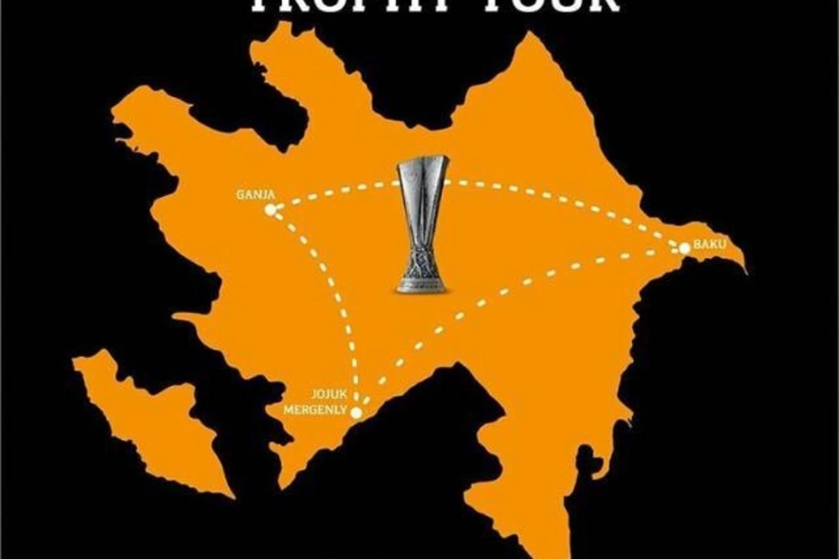 UEFA Avropa Liqasının kuboku işğaldan azad olunmuş Cocuq Mərcanlıya aparılıb