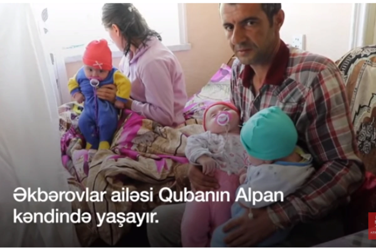 Üçəmlərin atası: Ailəmi çətinliklə saxlayıram - VİDEO