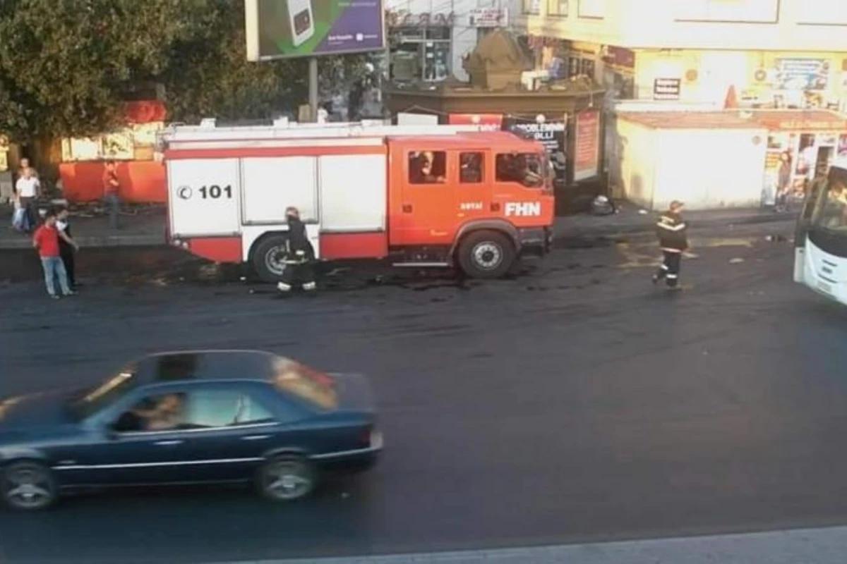 Bakıda yanğın - Yol bağlandı Bakıda yanğın - Yol bağlandı