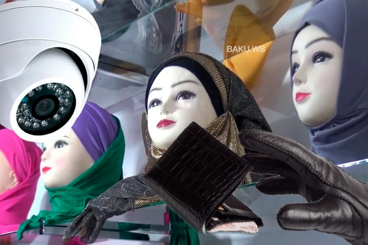 В Баку женщина совершила кражу из магазина мусульманской одежды - ВИДЕО