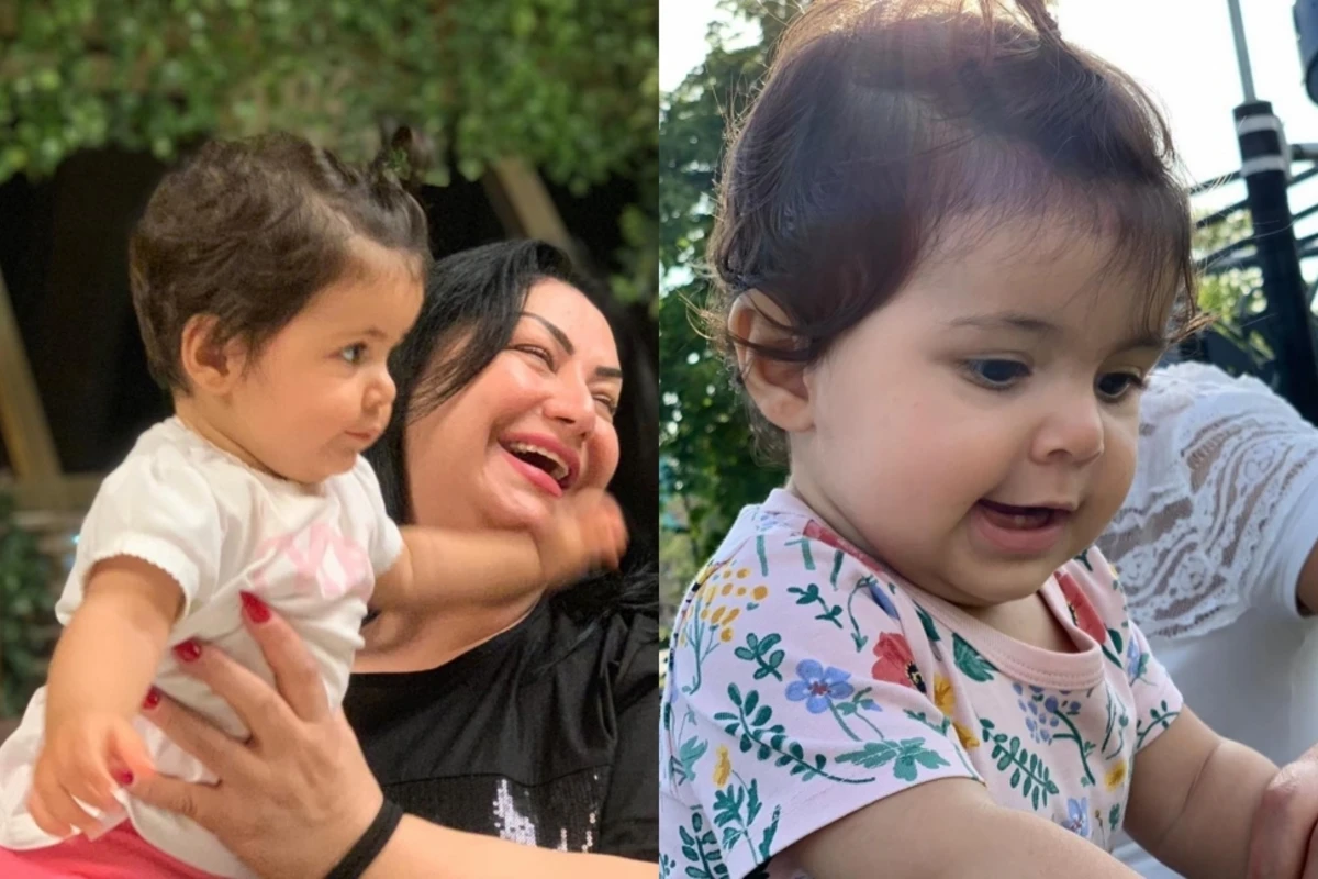 Almaz Ələsgərli 10 aylıq nəvəsi ilə - FOTO