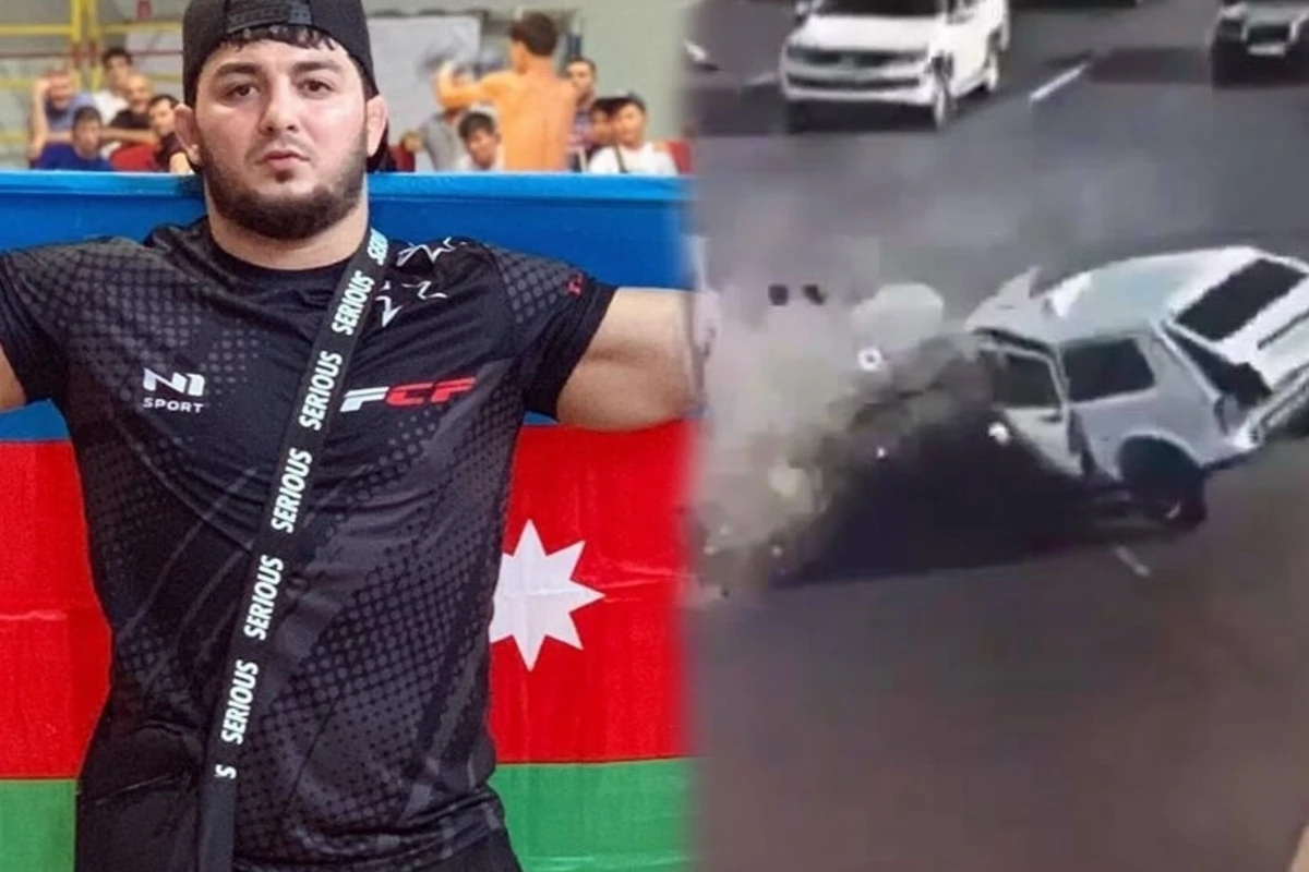 Появились новые кадры ДТП, в котором погиб чемпион мира Фархад Поладов  - ВИДЕО