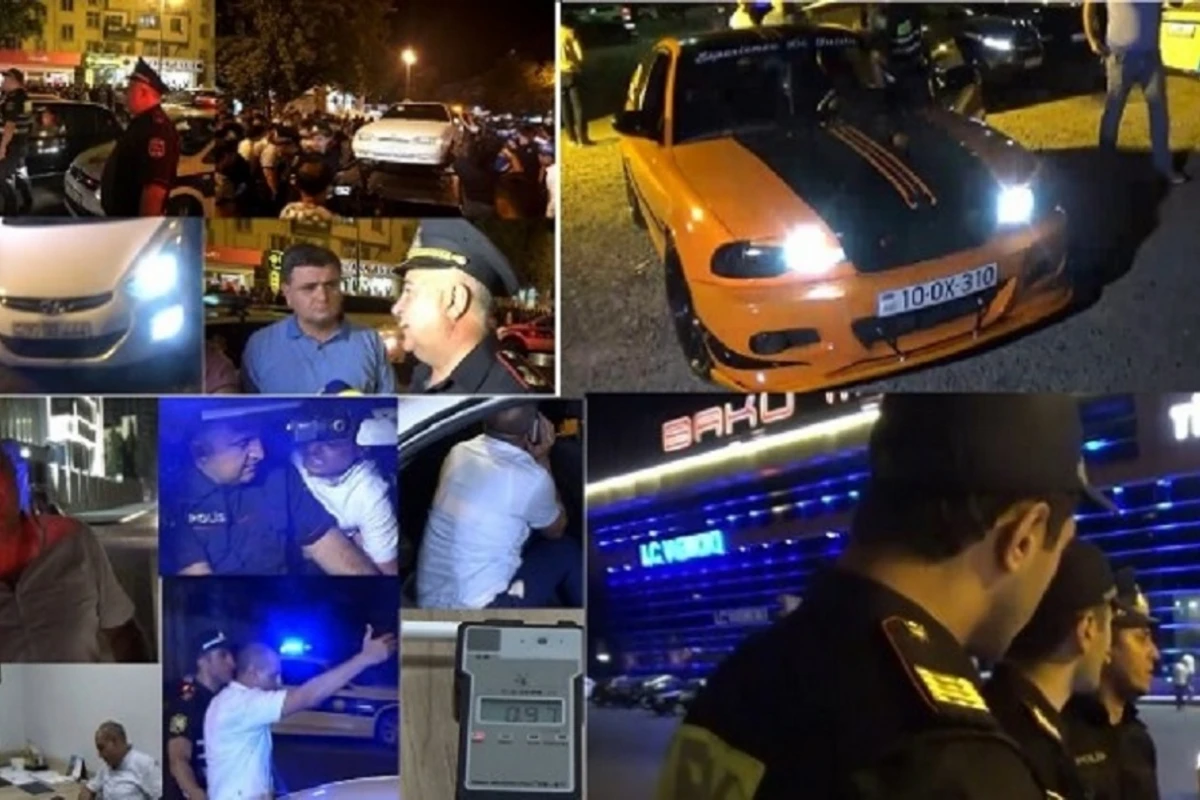 Bakıda bir gecədə 937 sürücü cərimələndi - FOTO