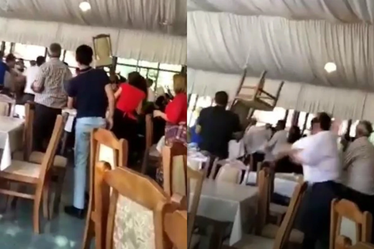 Массовая драка на азербайджанской свадьбе: в ход пошли стулья и посуда - ВИДЕО