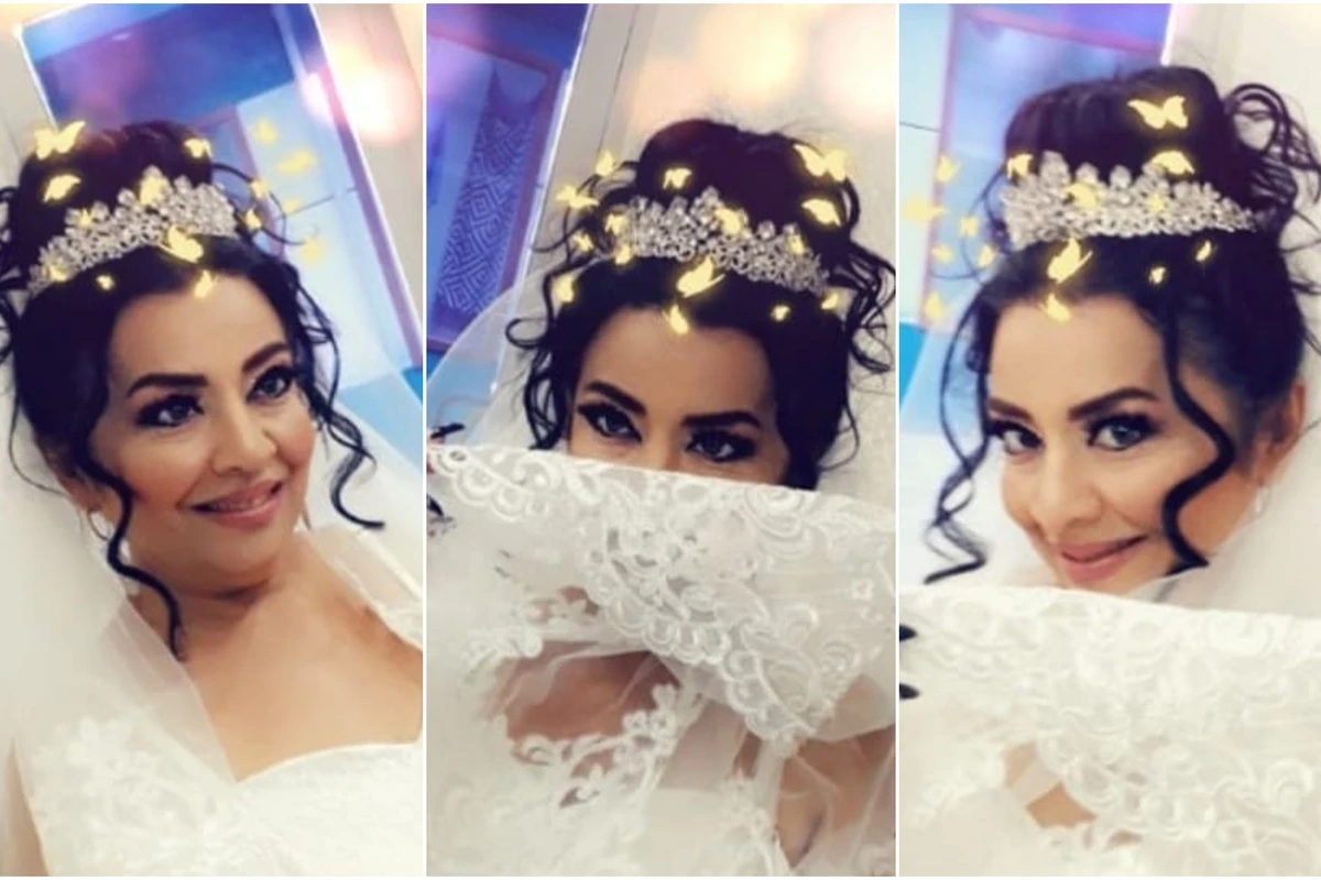 Ərə gedəcəyini bəyan edən Samirə Yusifqızı gəlinlik geyindi - FOTO