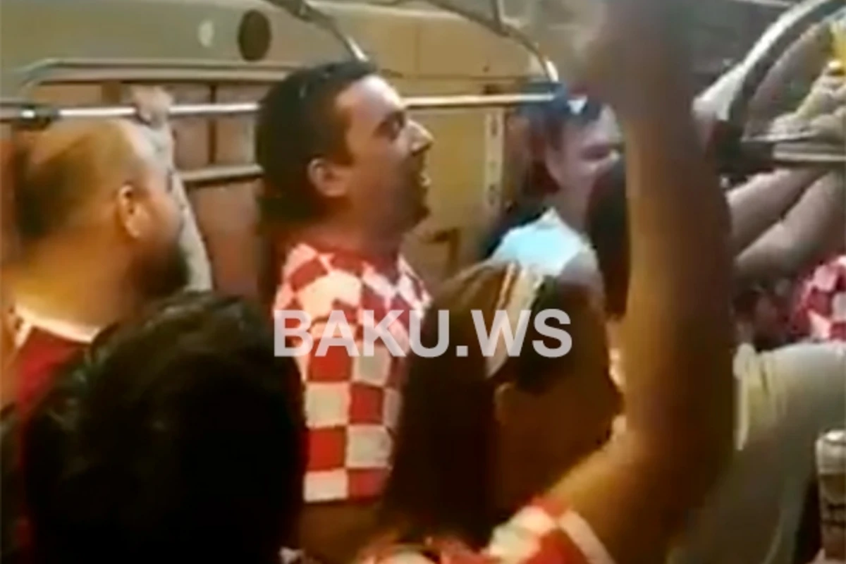Xorvatlar Bakı metrosunda səs-küy qopardı – VİDEO