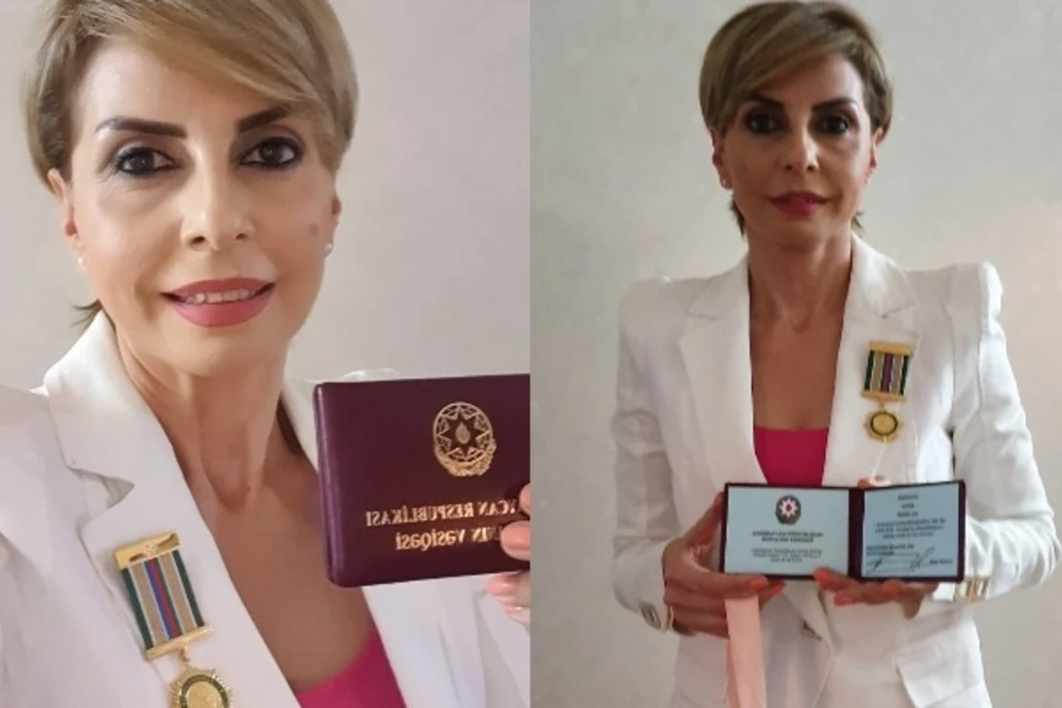 Elçin Quliyev aparıcı Lamiyyəni təltif etdi - FOTO Elçin Quliyev aparıcı Lamiyyəni təltif etdi - FOTO