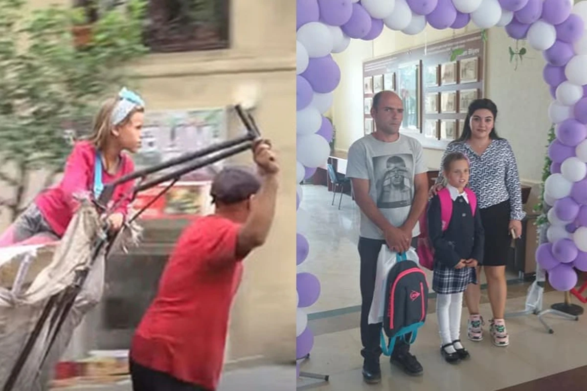 Atası İlqarla birlikdə zibil yığan Anjelina ilə bağlı XOŞ XƏBƏR - FOTO