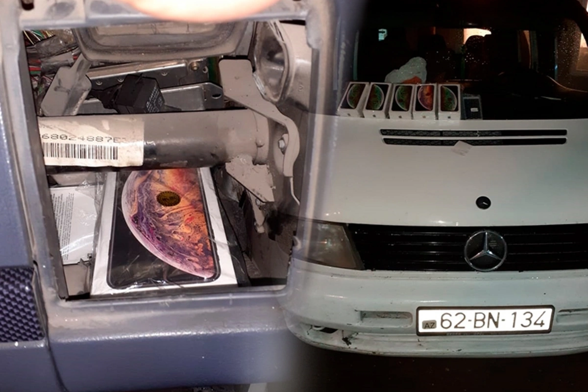 Avtomobildən qanunsuz yolla gətirilən mobil telefonlar aşkarlanıb - FOTO