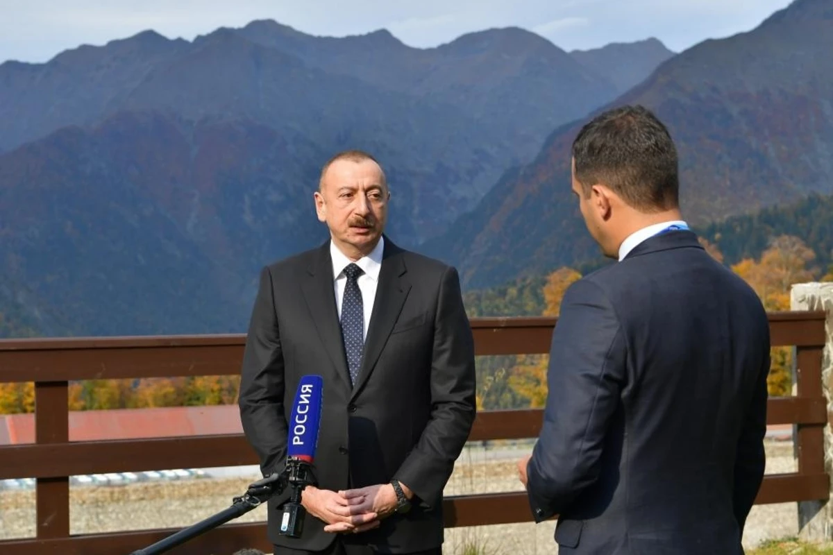 Prezident İlham Əliyev Rusiya kanallarının suallarını cavablandırıb - FOTO