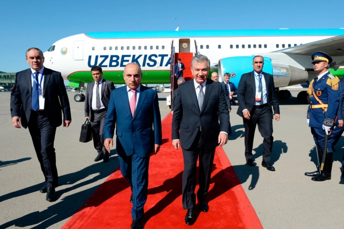 Özbəkistan Prezidenti Şavkat Mirziyoyev Azərbaycana səfərə gəlib Özbəkistan Prezidenti Şavkat Mirziyoyev Azərbaycana səfərə gəlib