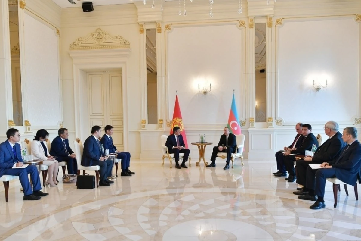 Azərbaycan və Qırğızıstan prezidentləri arasında görüş olub - FOTO