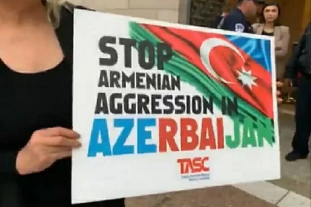 Azərbaycan İcması ABŞ Konqresinin qarşısında etiraz aksiyası keçirib - VİDEO