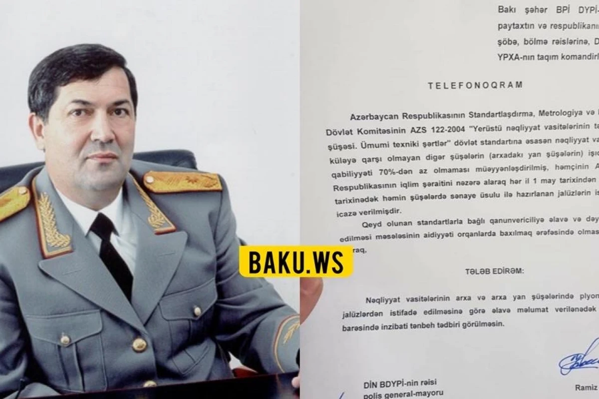 Ramiz Zeynalovdan telefonoqram: Pərdə və plyonkaya görə cərimələr DAYANDIRILSIN - FOTO Ramiz Zeynalovdan telefonoqram: Pərdə və plyonkaya görə cərimələr DAYANDIRILSIN - FOTO