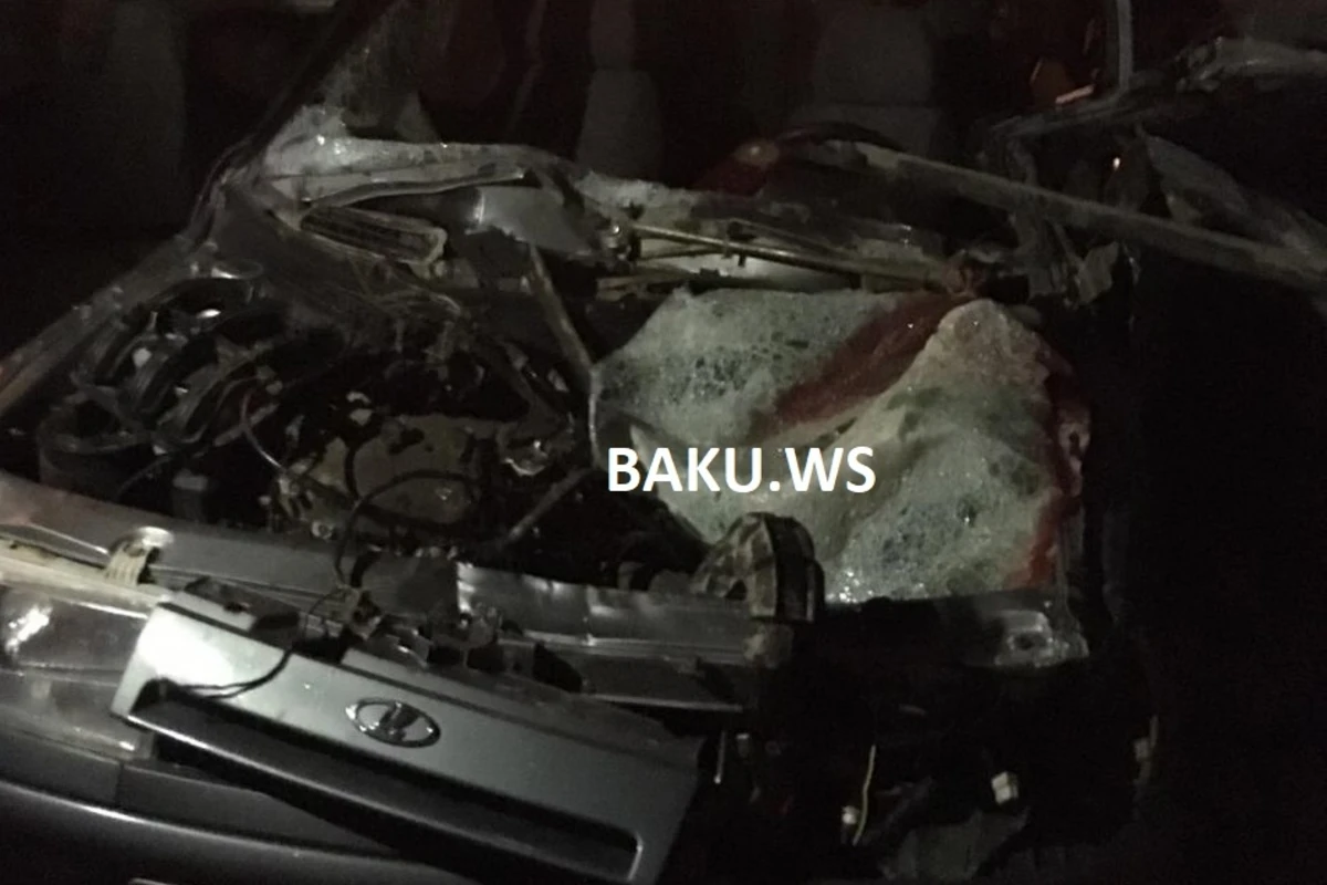 Bakı-Quba yolunda baş verən ağır qəzadan sonrakı dəhşətli görüntülər - VİDEO