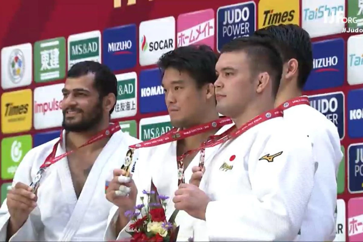 Azərbaycan cüdoçusu Yaponiyada gümüş medal qazanıb - FOTO