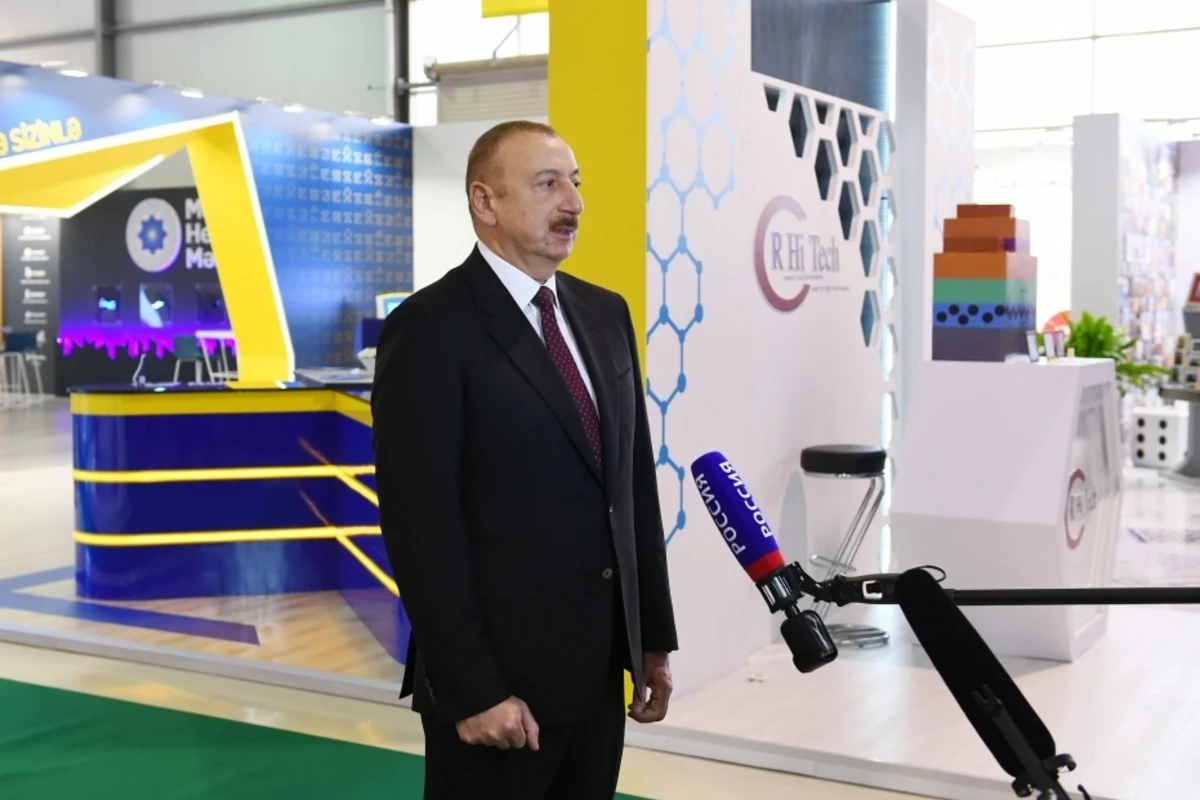 İlham Əliyev “Bakutel-2019” sərgisində “Rossiya-24” telekanalına müsahibə verib İlham Əliyev “Bakutel-2019” sərgisində “Rossiya-24” telekanalına müsahibə verib