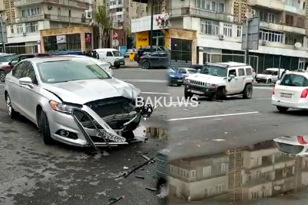 Bakıda yol qəzası baş verib - VİDEO Bakıda yol qəzası baş verib - VİDEO