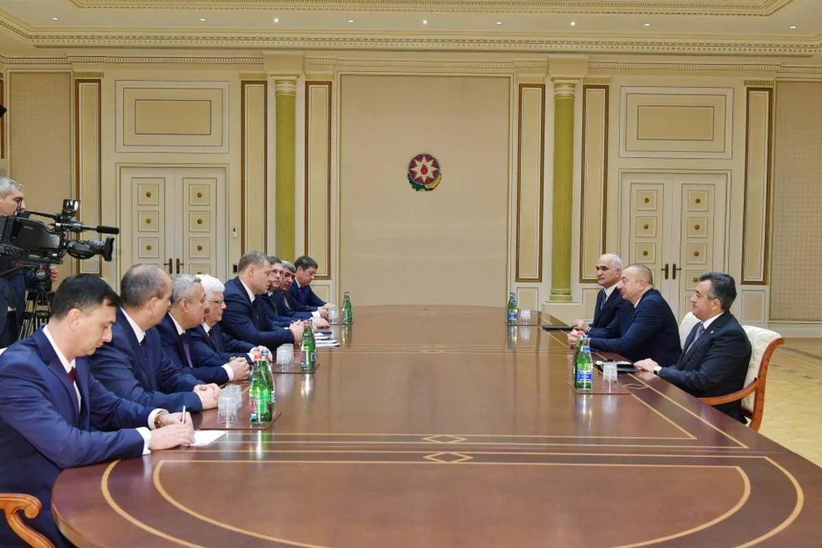 İlham Əliyev Həştərxanın qubernatorunu qəbul edib - FOTO