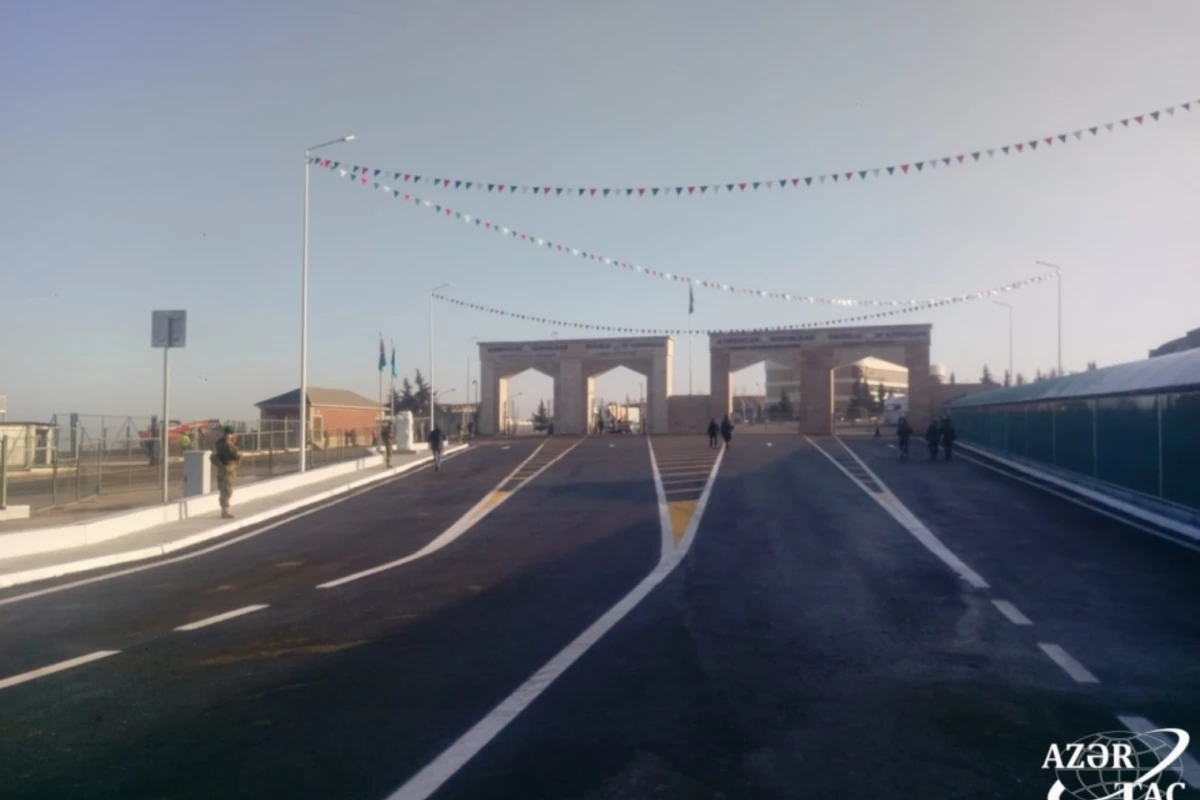 Azərbaycan-Rusiya sərhədində inşa edilən körpünün açılışı olub - FOTO