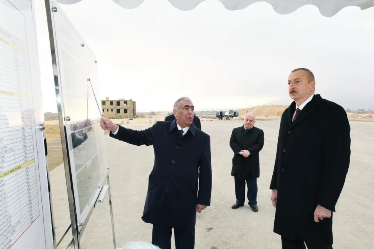 Президент ознакомился со строительством новой автодороги Баку-Губа-госграница России - ФОТО