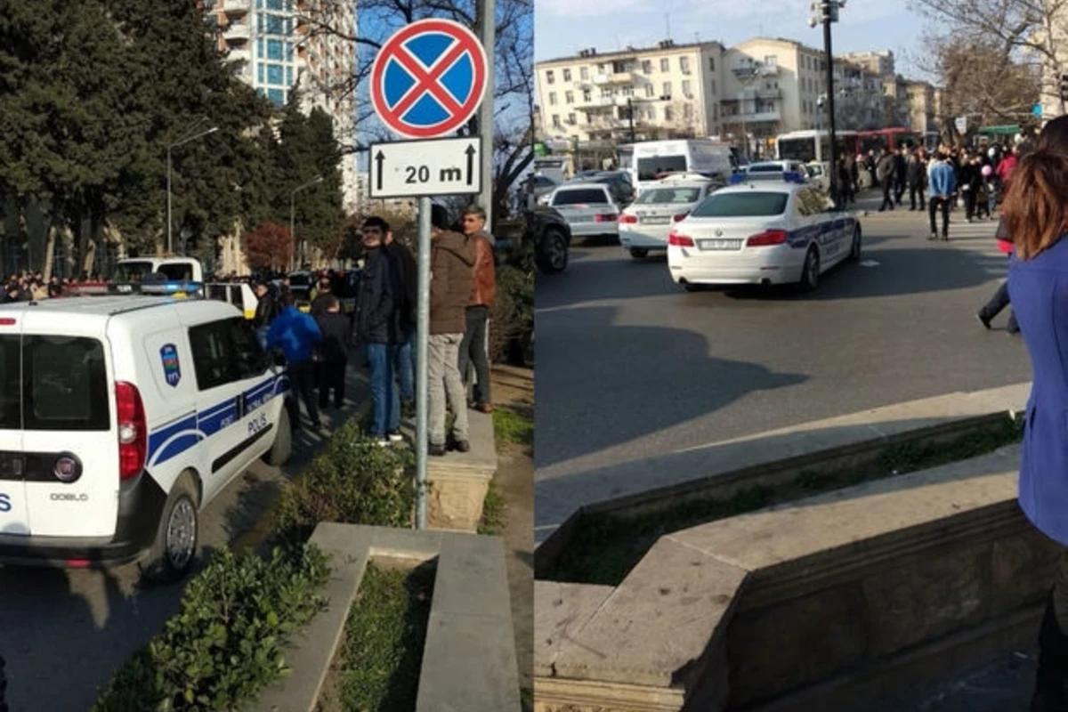 В Баку мужчина разозлился на возлюбленную и совершил цепную аварию - ВИДЕО