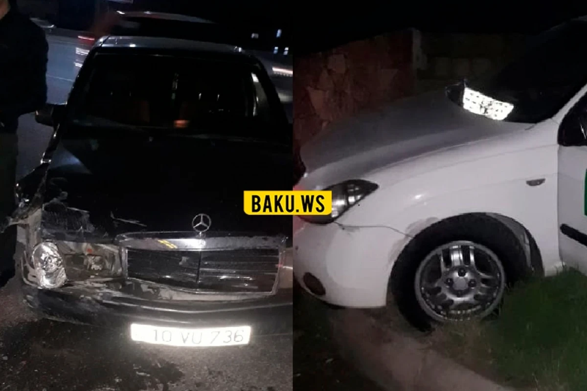 Bakı-Sumqayıt yolunda taksi qəzaya uğradı - VİDEO