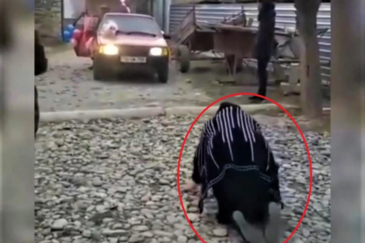 Azərbaycanda 18 il sonra nəvəsi olan nənə görün nə etdi - VİDEO
