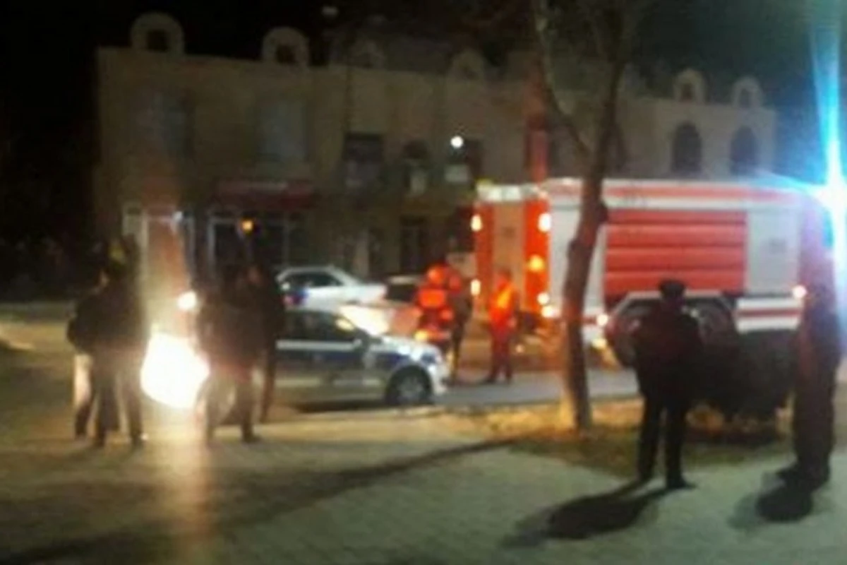 Пожар в здании института в Гяндже - ФОТО