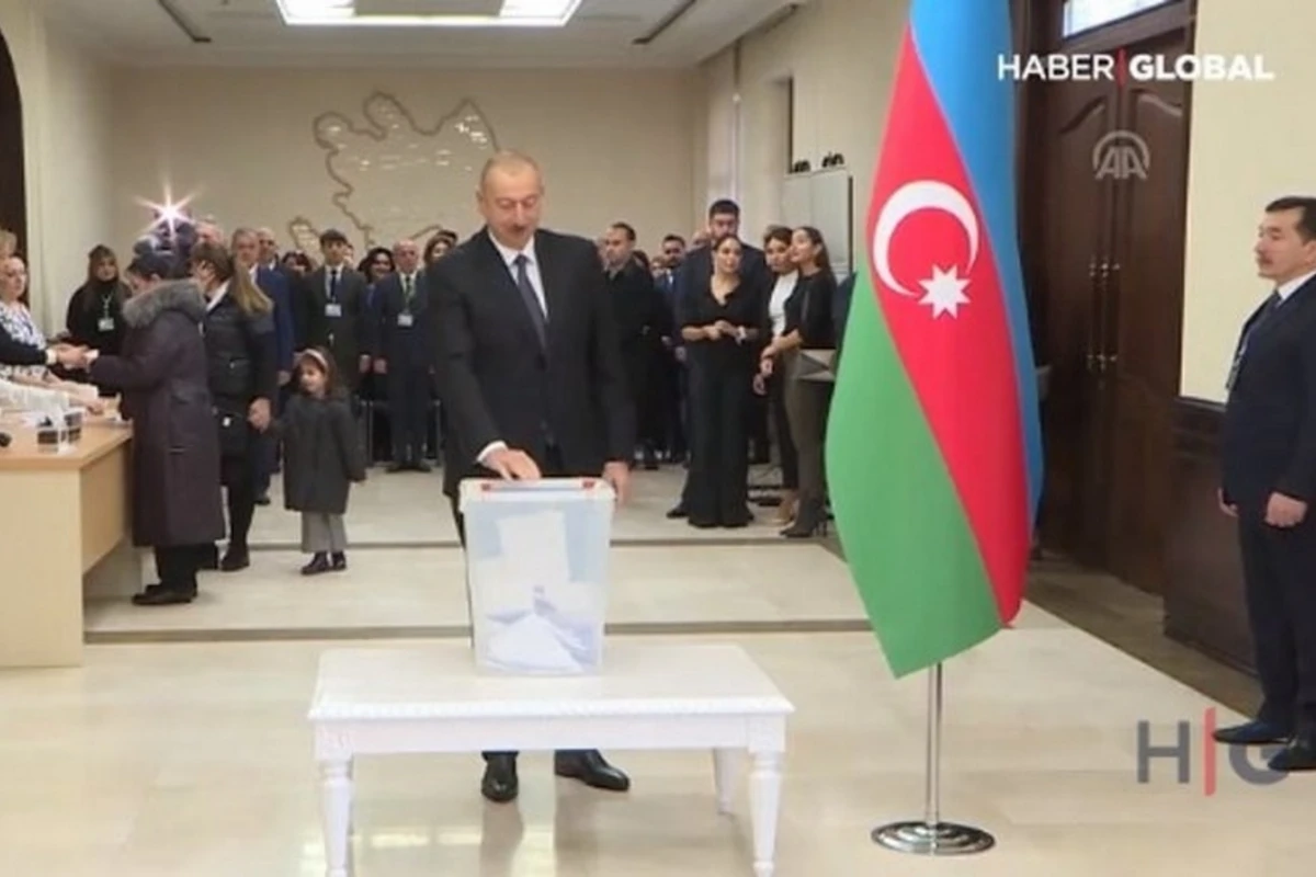 Haber Global: Azərbaycan Prezidenti İlham Əliyev səs verdi