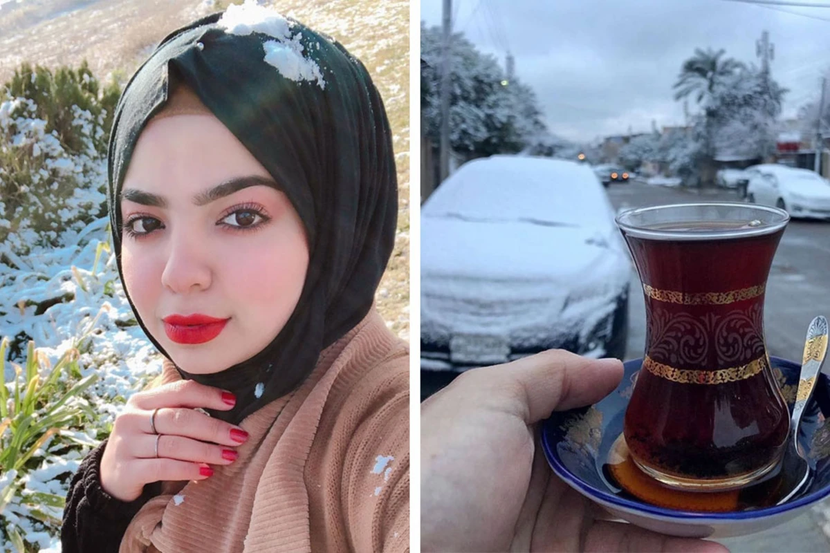 Bağdadda son 12 ildə ilk dəfə yağan qardan görüntülər - FOTO Bağdadda son 12 ildə ilk dəfə yağan qardan görüntülər - FOTO