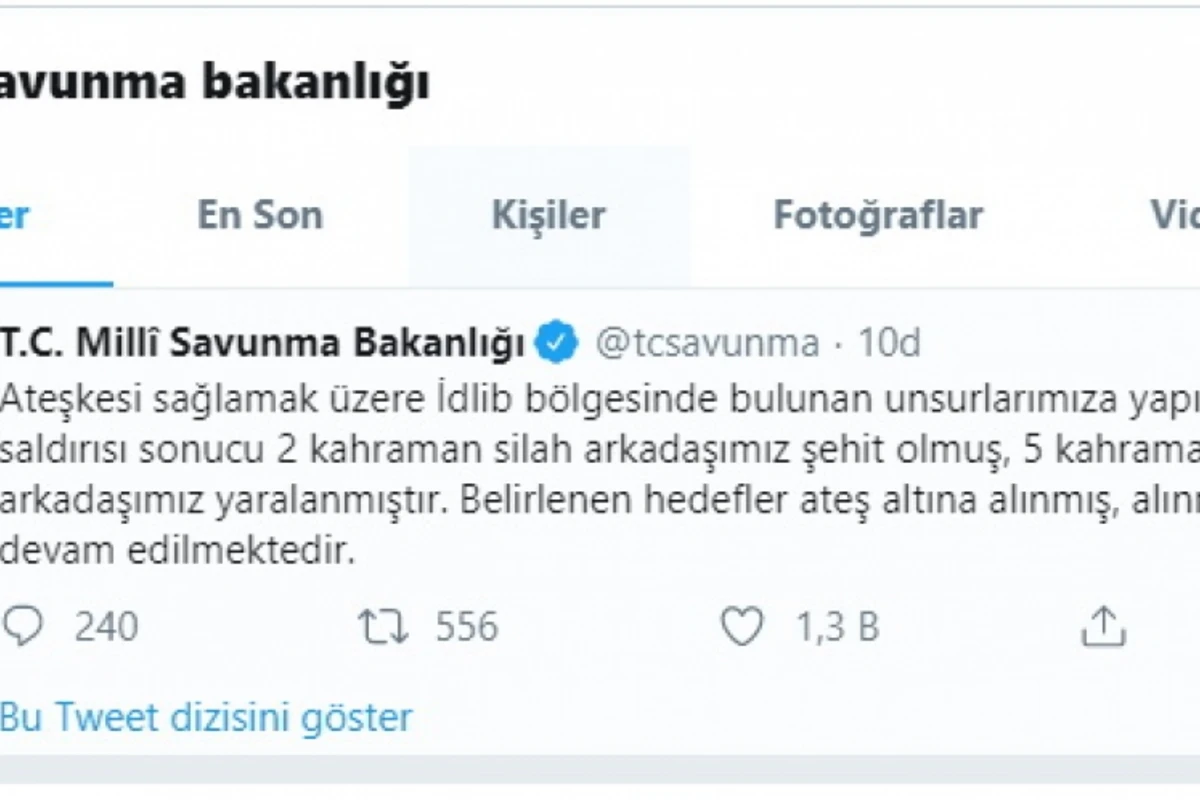 İdlibdə iki türk əsgəri şəhid olub, beş əsgər yaralanıb