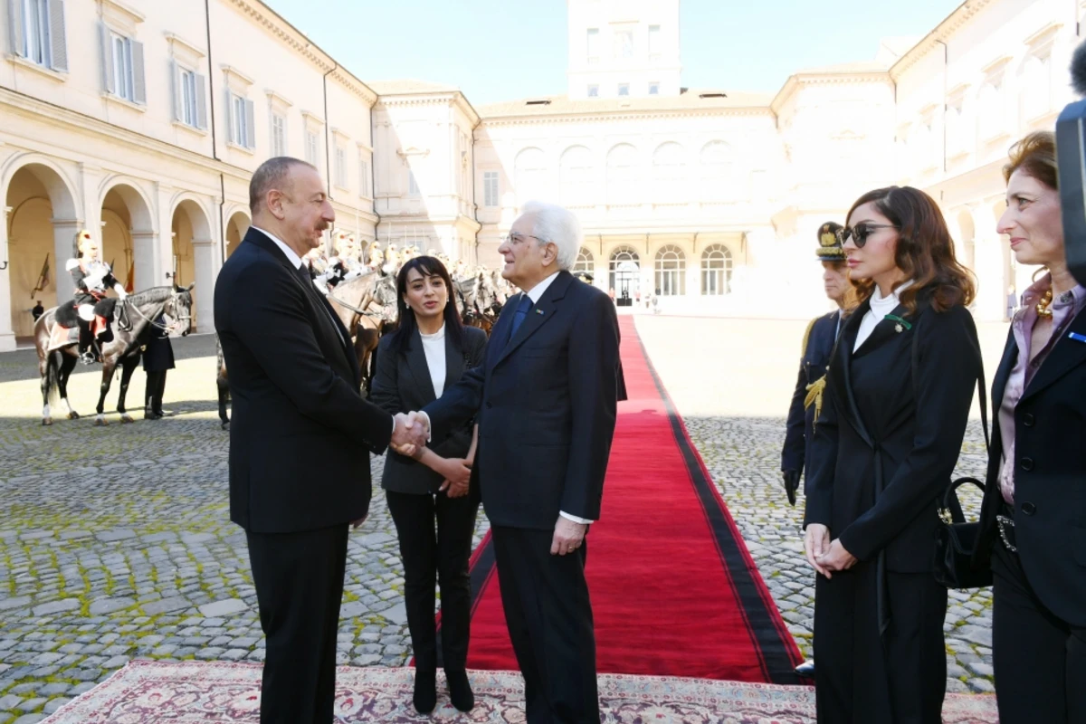 İlham Əliyevin Romada rəsmi yolasalma mərasimi olub