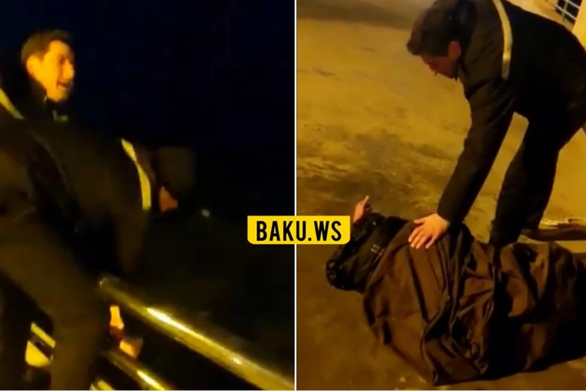 В Баку парень бросился в море из-за любимой - ВИДЕО