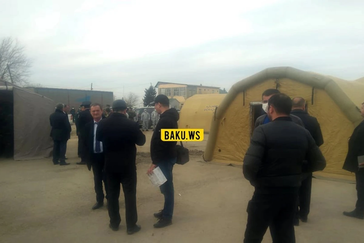 На КПП Билясувар и Астара установлены мобильные палатки в связи с угрозой коронавируса