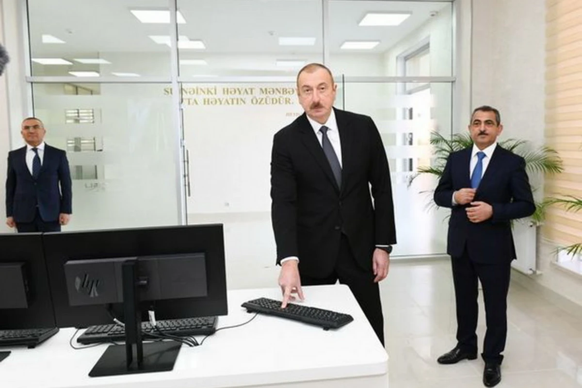 Ильхам Алиев принял участие в открытии комплекса водоочистных сооружений Шамкирчай