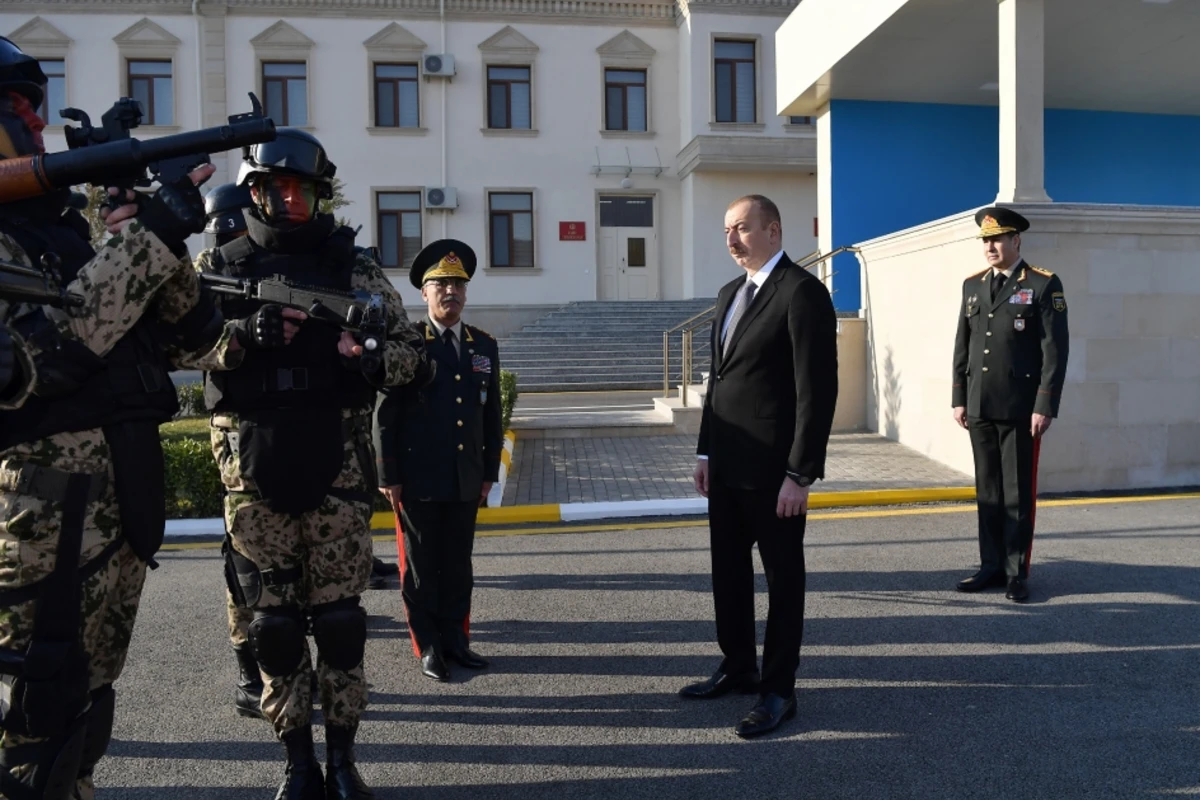 Prezident Daxili Qoşunların “N” saylı hərbi hissəsinin açılışında iştirak edib - FOTO