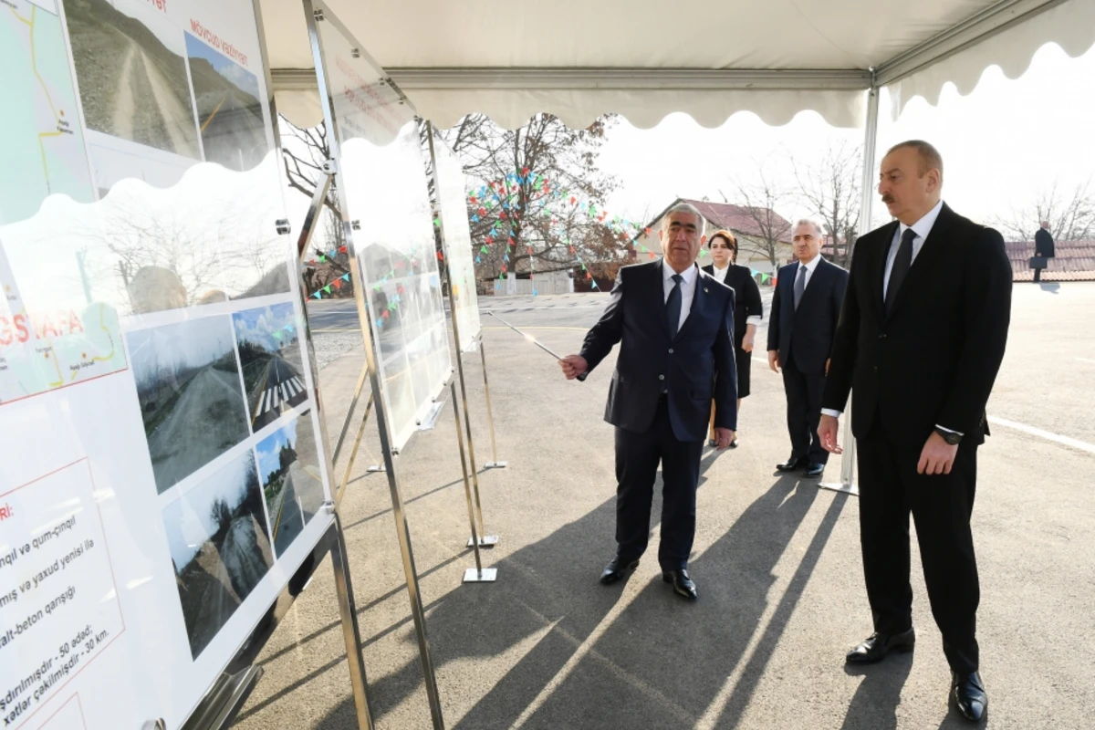 Ağstafada bərpa olunan avtomobil yolu istifadəyə verilib - FOTO