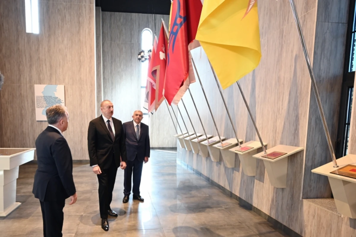 Prezident Tovuzda Dövlət Rəmzləri Muzeyinin açılışında iştirak edib - FOTO