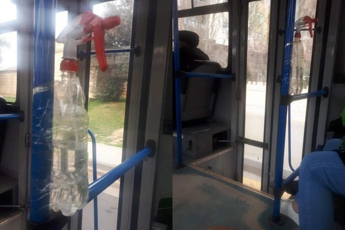 Bakıda avtobusda biabırçılıq - FOTO Bakıda avtobusda biabırçılıq - FOTO