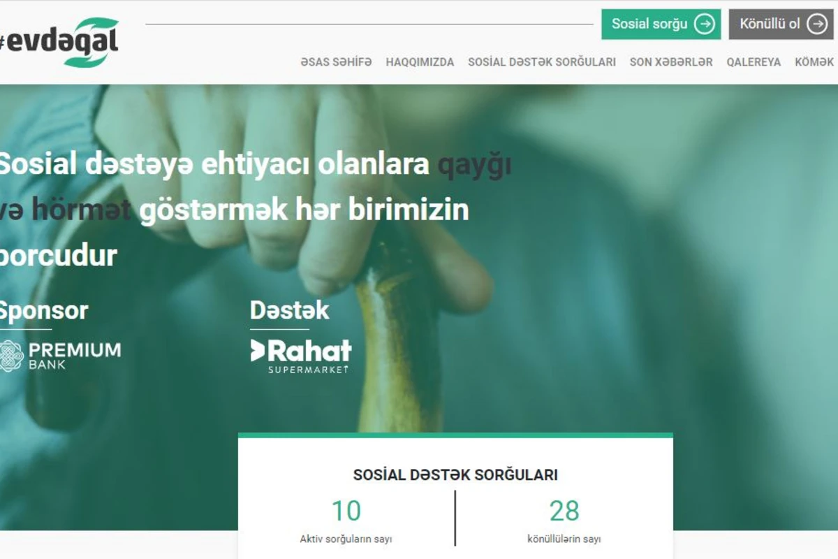 Yeni layihə: 65 yaşdan yuxarı tənha insanların ehtiyacları təmin olunacaq