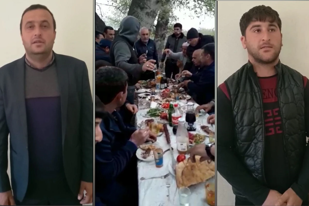 Kür çayının sahilində yeyib-içən 19 nəfər saxlanıldı - VİDEO